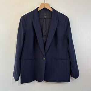J. Crew 365 Women's Italian Wool Navy One Button Parke Blazer Size 18